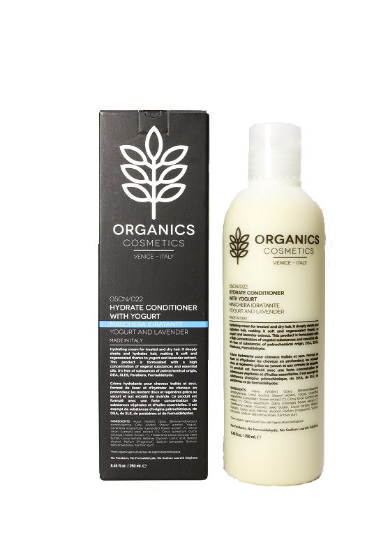 ORGANICS COSMETICS HYDRATE CONDITIONER WITH YOGURT AND LAVENDER 250 ML - farmachicca