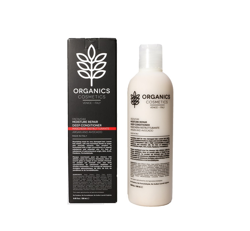 ORGANICS COSMETICS MOISTURE REPAIR DEEP CONDITIONER ARGAN AND AVOCADO 250 ML - farmachicca