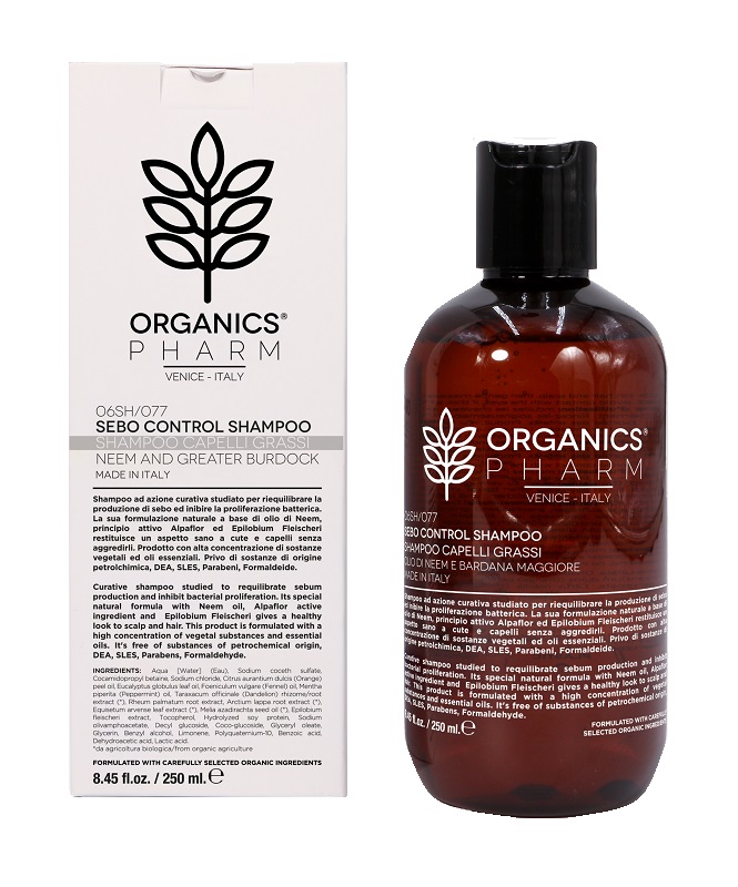 ORGANICS PHARM SEBO CONTROL SHAMPOO NEEM OIL AND ALPAFLOR 250 ML - farmachicca