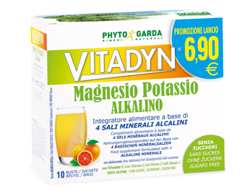 VITADYN MAGNESIO POTASSIO ALKALINO SENZA ZUCCHERO 10 BUSTINE - farmachicca