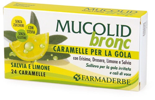 MUCOLID BRONC SALVIA & LIMONE 24 CARAMELLE - farmachicca