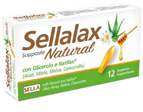 SELLALAX NATURAL MD 12 SUPPOSTE - farmachicca
