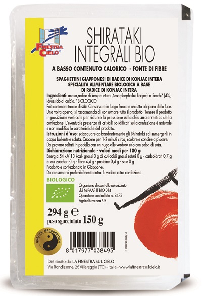 SHIRATAKI INTEGRALI BIO 150 G - farmachicca