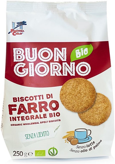 BUONGIORNOBIO BISCOTTI DI FARRO INTEGRALE SENZA LIEVITO - farmachicca