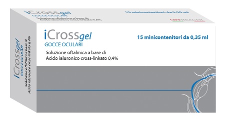 ICROSS GEL GOCCE OCULARI ACIDO IALURONICO CROSS-LINKATO 0,4% 15 MONODOSE DA 0,35 ML - farmachicca