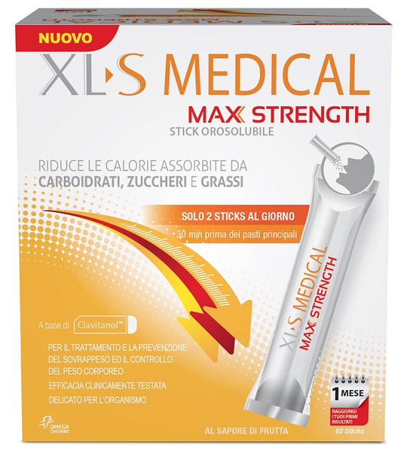 XLS MEDICAL MAX STRENGTH 60 STICK OROSOLUBILI - farmachicca