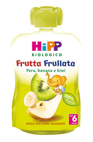 HIPP BIO FRUTTA FRULLATA PERA BANANA KIWI 90 G - farmachicca
