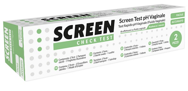 TEST RAPIDO CHE MISURA IL LIVELLO DEL PH VAGINALE 2 PEZZI SCREEN CHECK TEST PH VAGINALE - farmachicca