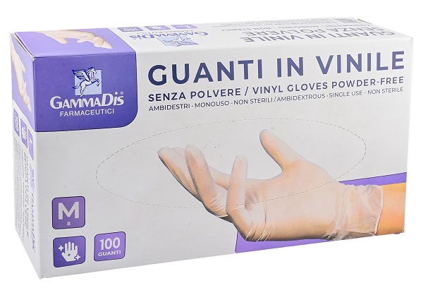 GUANTI VINILE SENZA POLVERE MEDIUM 100 PEZZI - farmachicca