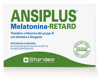 ANSIPLUS RETARD MELATONINA 20 COMPRESSE BISTRATO FAST SLOW 955 MG - farmachicca