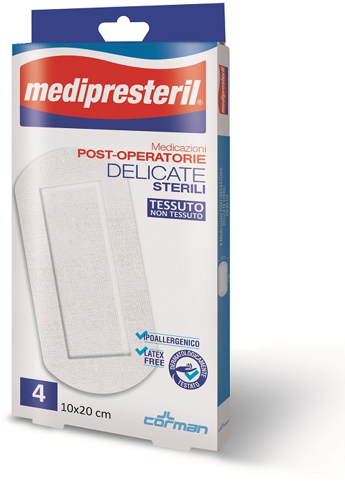 MEDIPRESTERIL MEDICAZIONI POST OPERATORIE DELICATE 10 X 20 4 PEZZI - farmachicca