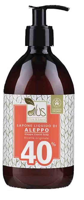 ALUS OLIVE & LAUREL SAPONE LIQUIDO DI ALEPPO 40% 500 ML - farmachicca