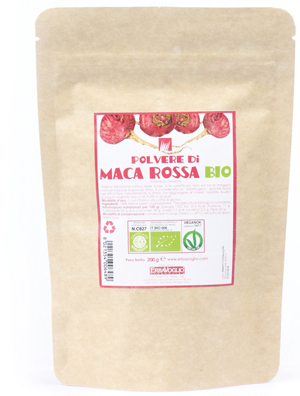 MACA ROSSA POLVERE BIO 200 G - farmachicca