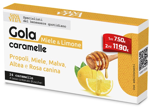 SANAVITA GOLA LIMONE MIELE 24 COMPRESSE - farmachicca