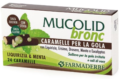 MUCOLID BRONC MENTA LIQUIRIZIA CARAMELLE 70 G - farmachicca