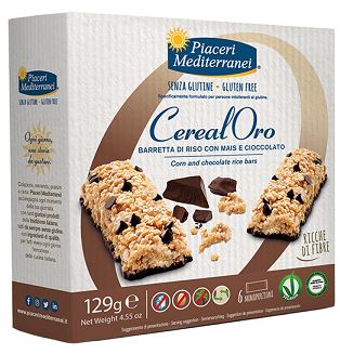 PIACERI MEDITERRANEI BARRETTA DI RISO CON MAIS E CIOCCOLATO 129 G - farmachicca