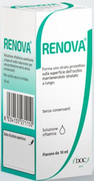 RENOVA COLLIRIO SOSTITUTO LACRIMALE A BASE DI ACIDO IALURONICO 0,4% FLACONE DA 10 ML SENZA CONSERVANTI - farmachicca