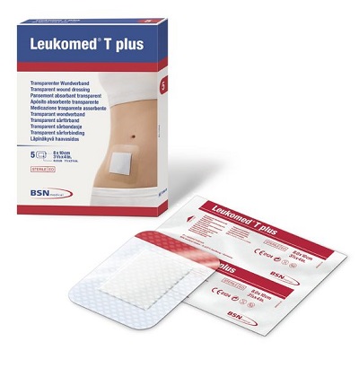 MEDICAZIONE POST-OPERATORIA LEUKOMED T PLUS TRASPARENTE IMPERMEABILE 8 X 10 CM - farmachicca