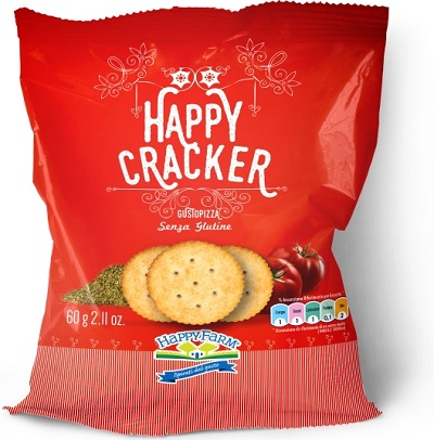 HAPPY FARM HAPPY CRACKERS GUSTO PIZZA 60 G - farmachicca