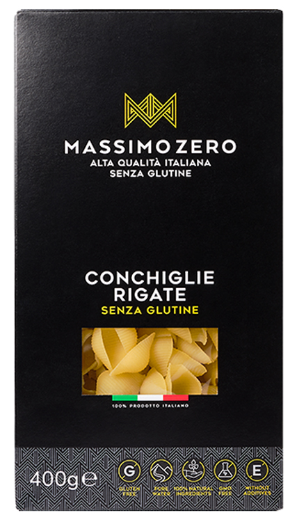 MASSIMO ZERO CONCHIGLIE RIGATE 400 G - farmachicca