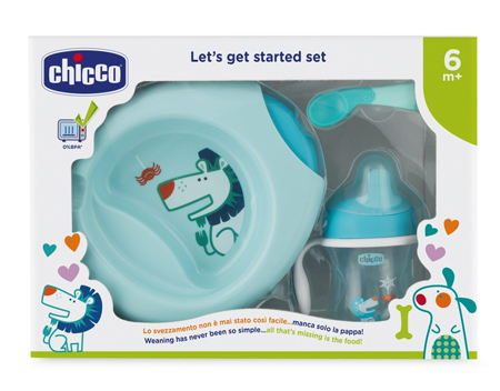 CHICCO SET PAPPA 6 MESI+ AZZURRO - farmachicca