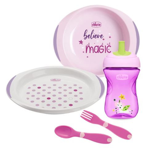CHICCO SET PAPPA 12 MESI+ ROSA - farmachicca