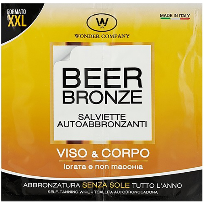 BEER BRONZE SALVIETTE AUTOABBRONZANTI 2 BUSTE - farmachicca