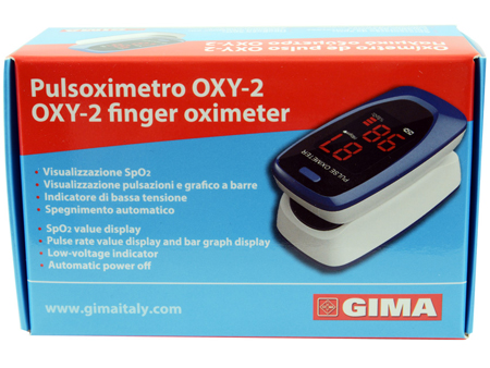 PULSOXIMETRO DA DITO OXY-2 SCHERMO LED 60X30,5X32,5MM 1 PEZZO - farmachicca