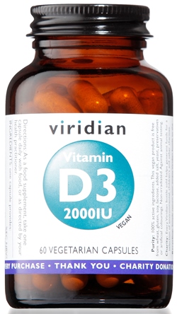 VIRIDIAN VITAMIN D3 2000IU 60CPS - farmachicca