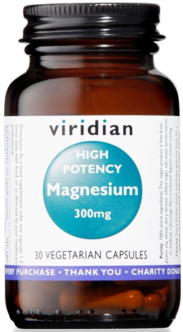 VIRIDIAN MAGNESIUM 300MG HIGH POTENCY 30 CAPSULE VIRIDIAN MAGNESIO SUPERIORE ALTA CONCENTRAZIONE - farmachicca