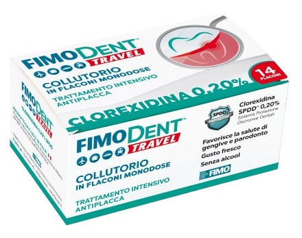 FIMODENT TRAVEL COLLUTORIO CLOREXIDINA SPDD 0,20% 14 FLACONCINI MONODOSE 10 ML - farmachicca