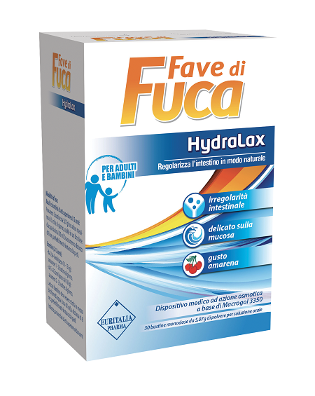 FAVE DI FUCA HYDRALAX 30 BUSTINE MONODOSE DA 5,07 G GUSTO AMARENA - farmachicca