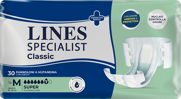 PANNOLONE A MUTANDA LINES SPECIALIST CLASSIC SUPER MM 30 PEZZI - farmachicca