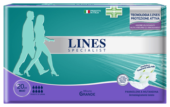 LINES SPECIALIST PANNOLINO MUTANDA MG MAXI 20 PEZZI - farmachicca