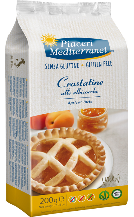 PIACERI MEDITERRANEI LE BONTA' DEL MATTINO CROSTATINE ALL'ALBICOCCA 4 X 50 G - farmachicca