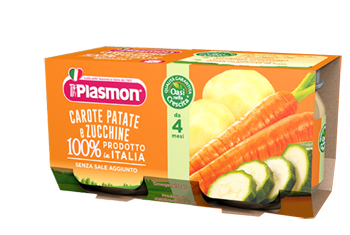 PLASMON OMOGENEIZZATO CAROTE PATATE ZUCCHINE 4 X 80 G - farmachicca