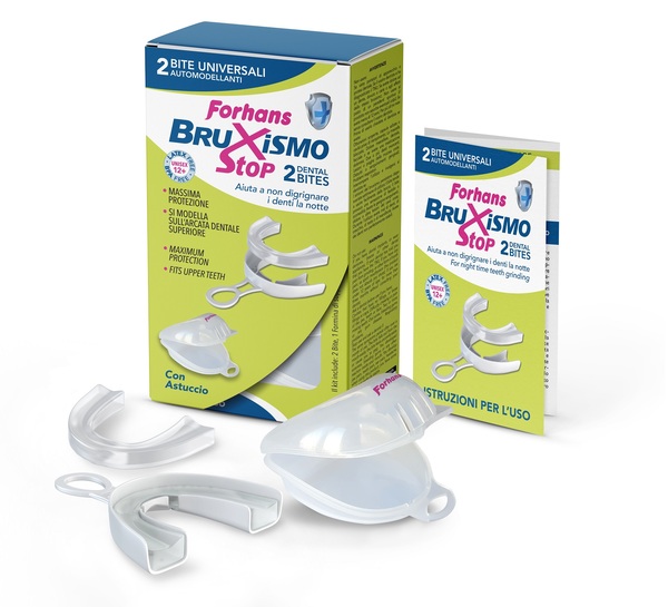 BITE UNIVERSALI AUTOMODELLANTI BRUXISMO STOP FORHANS 2 PEZZI - farmachicca