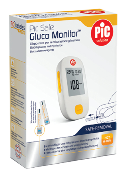 GLUCOMETRO CON MONITOR PIC GLUCO SAFE 1 PEZZO - farmachicca