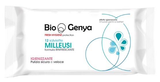 BIOGENYA FRESH HYGIENE PROTECTION 12 SALVIETTE MILLEUSI RINFRESCANTE IGIENIZZANTE - farmachicca