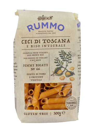 RUMMO PENNE RIGATE N 66 CECI DI TOSCANA E RISO INTEGRALE 300 G - farmachicca