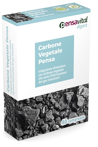 CARBONE VEGETALE PENSA 40 COMPRESSE - farmachicca