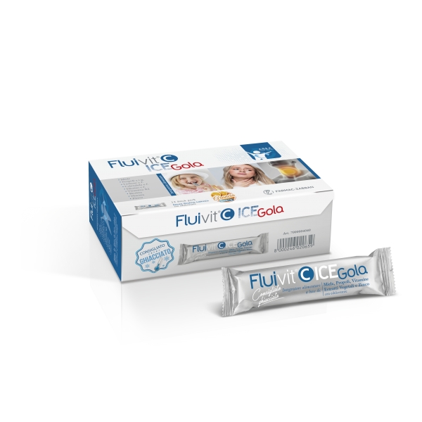 FLUIVIT C ICE GOLA 12 STICKPACK 12 ML - farmachicca