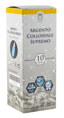 ARGENTO COLLOIDALE SUPREMO 10PPM CERTIFICATO CON CONTAGOCCE 50 ML - farmachicca