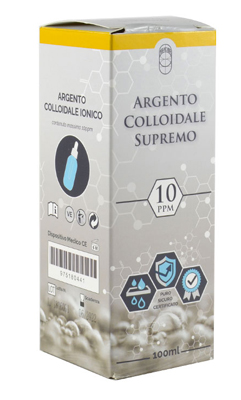 ARGENTO COLLOIDALE SUPREMO 10PPM CERTIFICATO CON CONTAGOCCE 100 ML - farmachicca