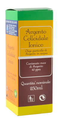 ARGENTO COLLOIDALE IONICO 40PPM CERTIFICATO 250 ML - farmachicca