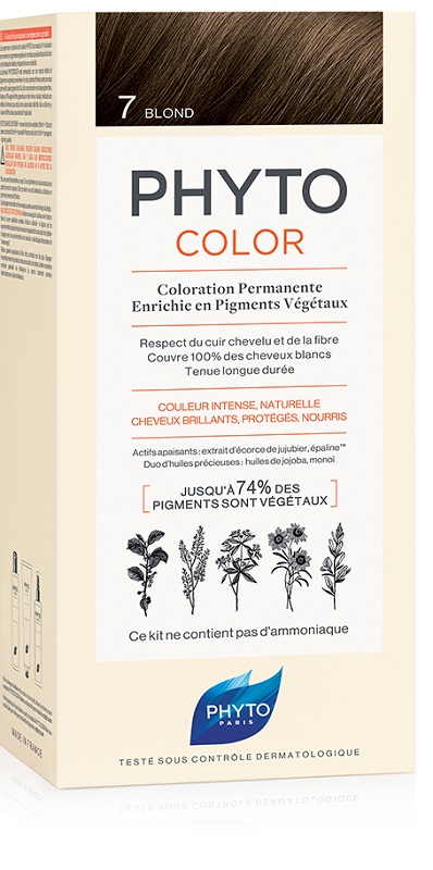 PHYTOCOLOR 7 BIONDO 1 LATTE + 1 CREMA + 1 MASCHERA + 1 PAIO DI GUANTI - farmachicca