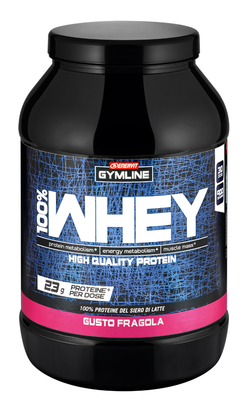 GYMLINE 100% WHEY CONCENTRATE FRAGOLA 900 G - farmachicca
