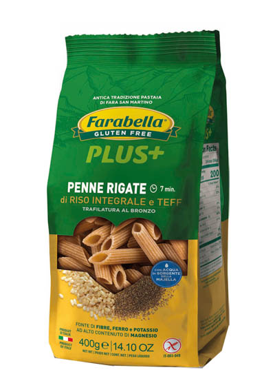 FARABELLA PENNE RISO INTEGRALE E TEFF 400 G - farmachicca