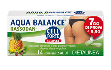 AQUA BALANCE RASSODAN CELL FORTE 7 DAYS 14 COMPRESSE DIETALINEA - farmachicca
