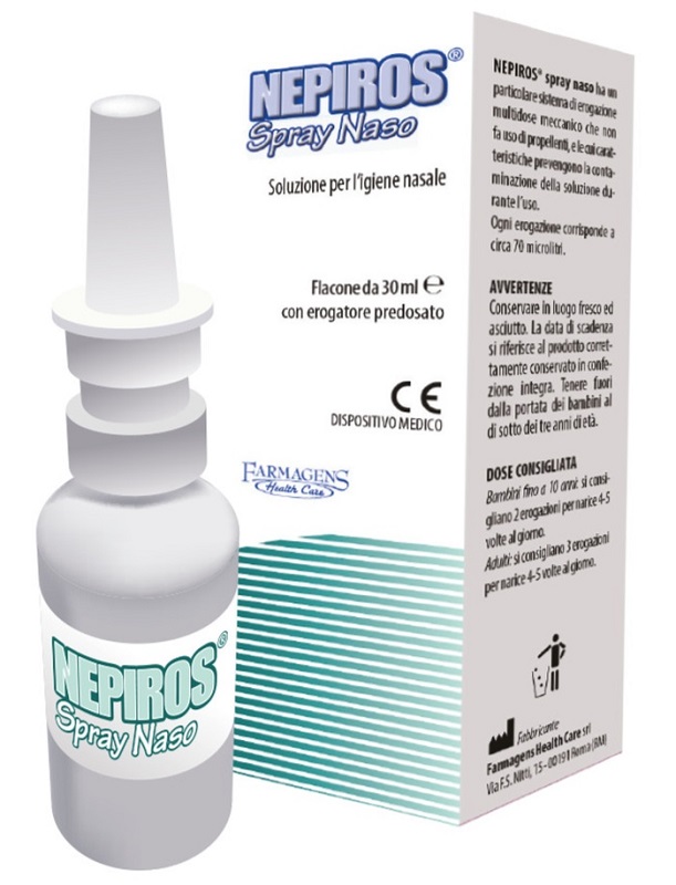 SOLUZIONE PER L'IGIENE NASALE SPRAY NEPIROS 30 ML - farmachicca